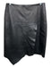 Belle Sport Size 6 Black Leather Back Zip Paneled Asymmetric Hem Skirt Black / 6