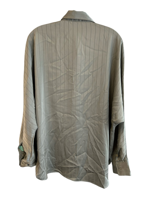 Commense Size M Green No Fabric Tag Long Sleeve Stripe Collared Button Down Top Green / M