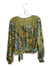 Tiny Size Small Green & Multi Rayon Long Sleeve Abstract Print Lace Detail Top Green & Multi / Small