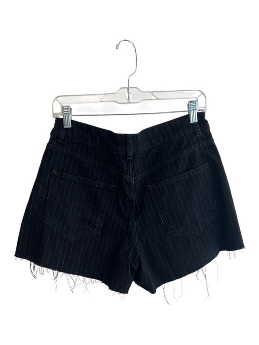 Maeve Size 6 Black Cotton Blend Pin Stripe Zip Fly pleats Mini Skort Black / 6