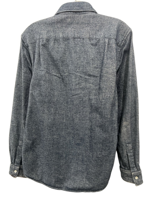 Steven Alan Size M Blue Cotton Blend Micro Button Up Men's Long Sleeve Shirt Blue / M