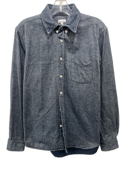 Steven Alan Size M Blue Cotton Blend Micro Button Up Men's Long Sleeve Shirt Blue / M
