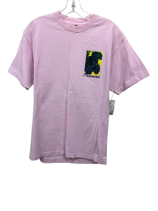 Pleasures Size Est M Pink Cotton Blueberries T shirt Crew Men's Short Sleeve Pink / Est M