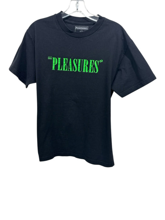 Pleasures Size M Black & Green Cotton logo T shirt Crew Men's Short Sleeve Black & Green / M