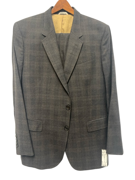 Billy Reid Gray Wool Blend Plaid 2 Button Men's Suit Gray / 40R