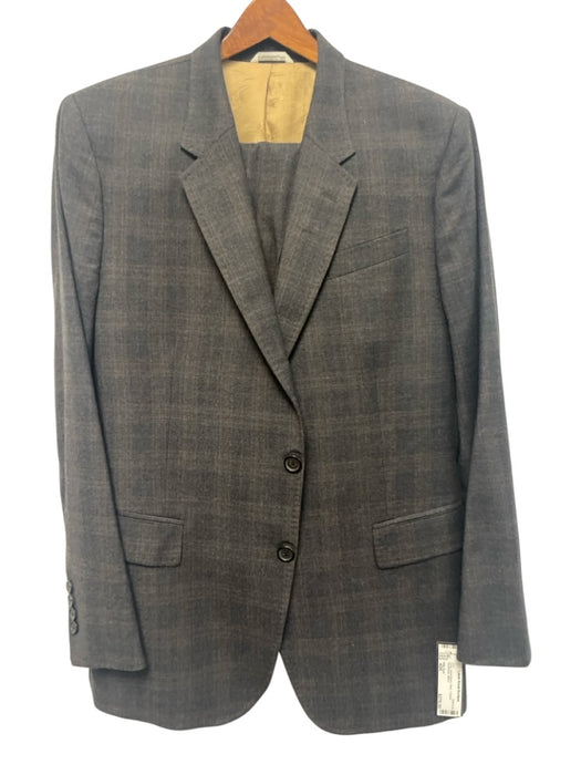 Billy Reid Gray Wool Blend Plaid 2 Button Men's Suit Gray / 40R