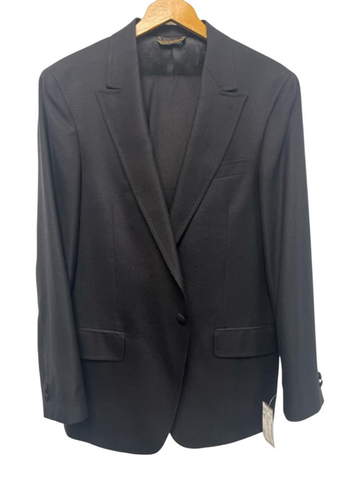 Billy Reid Black Wool Blend Solid Tuxedo Men's Suit Black / 40R