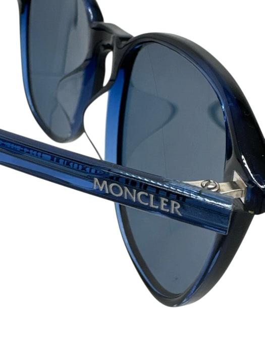 Moncler New Blue Plastic Solid Men's Sunglasses Blue