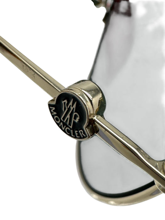Moncler New Gold Metal Aviator Men's Sunglasses Gold