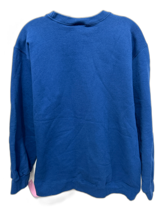 Nike Size M Blue Cotton Solid Crewneck Men's Sweatshirt Blue / M
