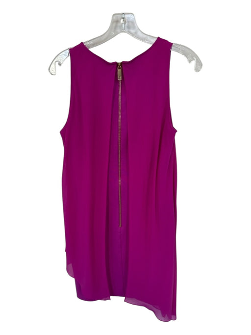 Ted Baker Size 4/XL Purple Polyester Sleeveless Back Zip Dress Purple / 4/XL