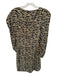 Bardot Size S Tan & black Polyester Long Sleeve Abstract Back Zip Dress Tan & black / S