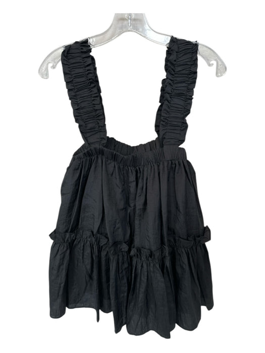Brogger Size S Black Polyamid Sleeveless Square Neck Babydoll Top Black / S