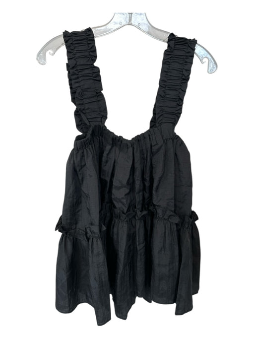 Brogger Size S Black Polyamid Sleeveless Square Neck Babydoll Top Black / S