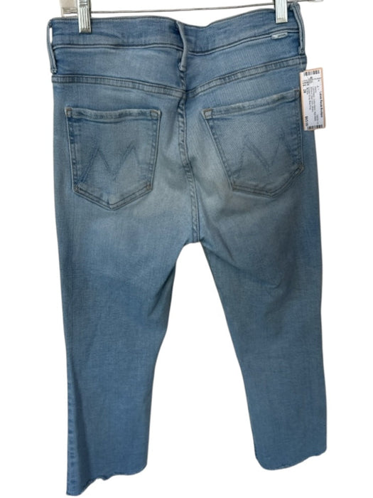 Mother Size 28 Light Wash Cotton Blend High Waist Bootcut Raw Hem Jeans Light Wash / 28