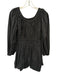 Ulla Johnson Size 8 Black Cotton Long Sleeve Off Shoulder Ruffle Mini Dress Black / 8