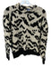 Ulla Johnson Size M Black & White Wool Blend Long Sleeve Animal Print Sweater Black & White / M