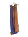 Miguelina Size S purple & orange Cotton Color Block Braid Wrap Dress purple & orange / S