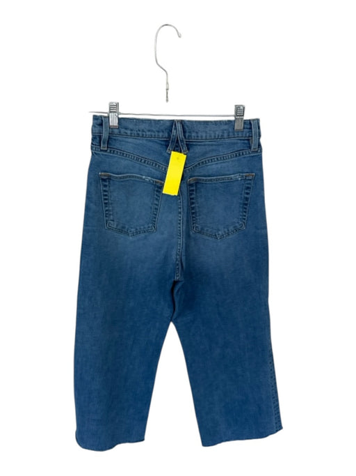 Slvrlake Size 28 Medium Wash Cotton Blend High Waist Raw Hem Wide Leg Jeans Medium Wash / 28