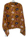 Ulla Johnson Mustard Yellow Cotton Blend Floral scarf Mustard Yellow / One Size