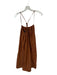 Soeur Size 34 Burnt Orange Cotton Spaghetti Strap Side Button Cross Back Dress Burnt Orange / 34