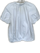 Tish Cox Size S White Synthetic Silk Puff Sleeve Collar Top White / S