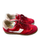 Dolce Vita Shoe Size 9 Red & White Suede Leather Accent Low Top Sneakers Red & White / 9