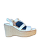 Cole Haan Shoe Size est 6 White Woven Base Buckle Espadrille Wedge Heels White / est 6