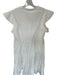 Crosby Size L White Cotton Ruffle Sleeves Button Up Maxi Tiered Dress White / L