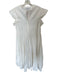 Crosby Size L White Cotton Ruffle Sleeves Button Up Maxi Tiered Dress White / L