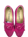 Soft Waves Shoe Size 39.5 Magenta Suede Platform Perforated Fringe Loafers Magenta / 39.5