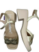 Wonders Shoe Size 39 Gold & Tan Leather Rubber Sole Block Heel Sandals Gold & Tan / 39