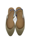 Rothy's Shoe Size 9 Tan & Gold Recycled Plastic Metallic Thread Almond Toe Flats Tan & Gold / 9