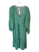 India Collection Emerson Fry Size M Green & Teal Cotton Long Sleeve Maxi Dress Green & Teal / M