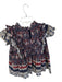 Sea New York Size L Navy & Rust Cotton Flutter Sleeves Kaleidoscope Top Navy & Rust / L