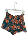 Ulla Johnson Size 4 Teal & Orange Cotton High Waist Botanical Shorts Teal & Orange / 4