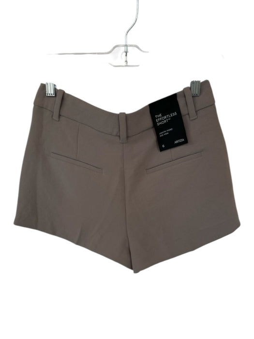 Aritzia Size 6 Taupe Polyester High Waist Pleated Shorts Taupe / 6