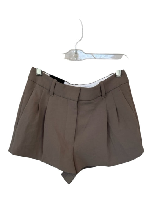 Aritzia Size 6 Taupe Polyester High Waist Pleated Shorts Taupe / 6