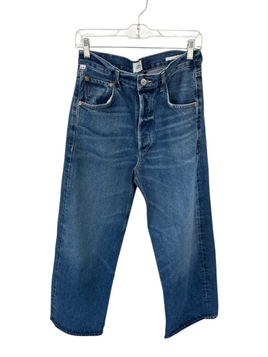 Citizens of Humanity Size 28 Med Light Wash Cotton High Waist Barrel Leg Jeans Med Light Wash / 28