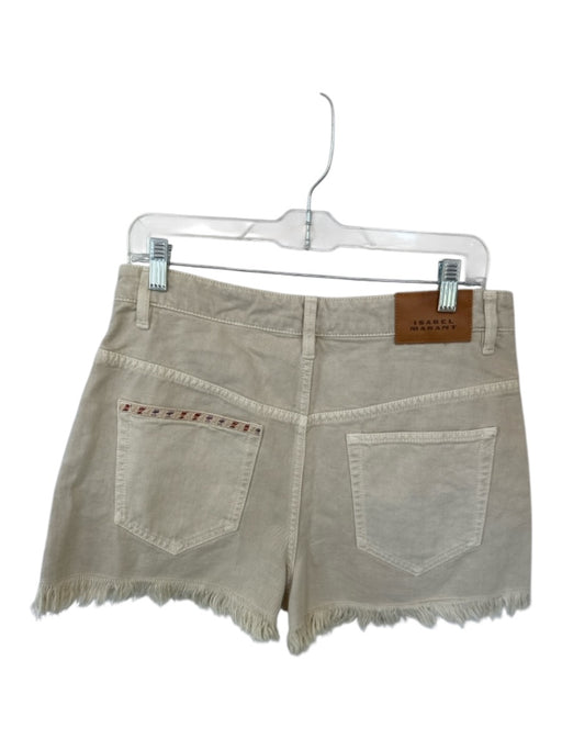 Isabel Marant Size 6 Cream & Purple Cotton High Waist Western Pattern Shorts Cream & Purple / 6