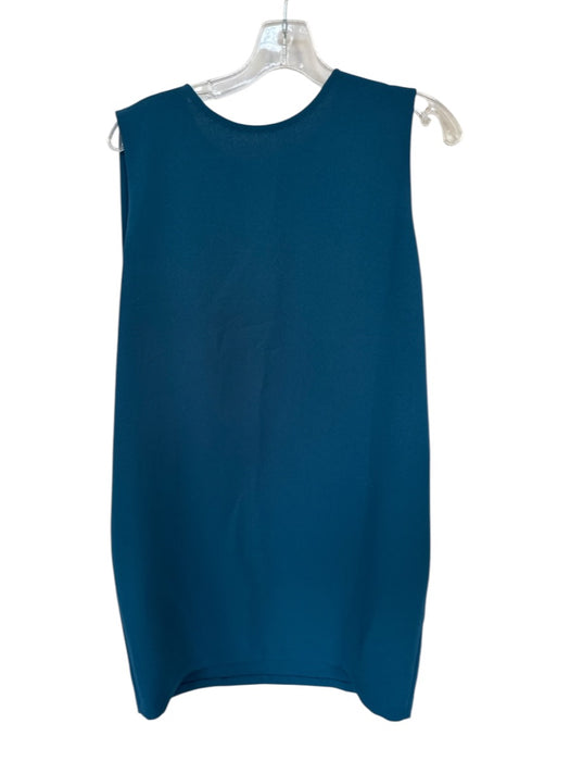 Kaarem Size M Teal Polyester Sleeveless Shoulder Zip Shift Dress Teal / M