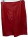 Loulou Studio Size 38 Red Leather Back Zip Slit Midi Skirt Red / 38