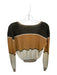 Free People Size XS bronze & green Nylon Blend Long Sleeve V Neck Sweater bronze & green / XS