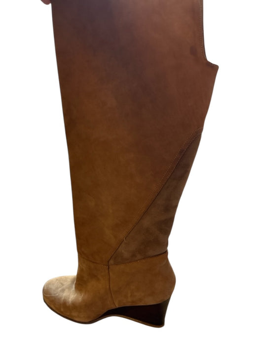 Ugg Shoe Size 9 Camel Suede Shearling Lined Wedge Over the Knee Boots Camel / 9