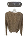 Sara Campbell Size M Brown Cotton Mock Neck Cable Knit Long Sleeve Sweater Brown / M