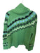Derek Lam 10 Crosby Size Est S Green & Navy Wool Blend Turtle Neck Knit Sweater Green & Navy / Est S