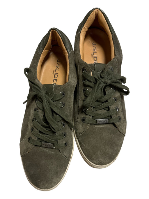 J/Slides Shoe Size 8.5 Olive Green Suede Platform lace up Athletic Sneakers Olive Green / 8.5