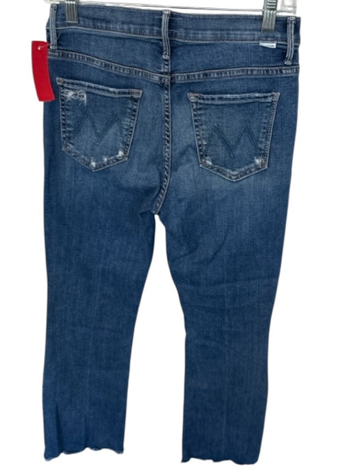 Mother Size 28 Dark Wash Cotton Blend High Waist Distressed Jeans Dark Wash / 28