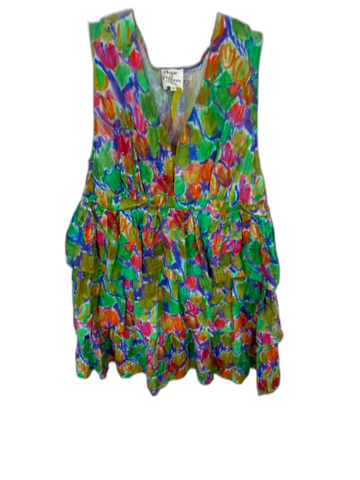 Hope for Flowers by Tracy Reese Size M Multi Linen Sleeveless Water Color Dress Multi / M