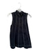 Anthropologie Size M Black Cotton Blend White stitching Lines high neck Dress Black / M